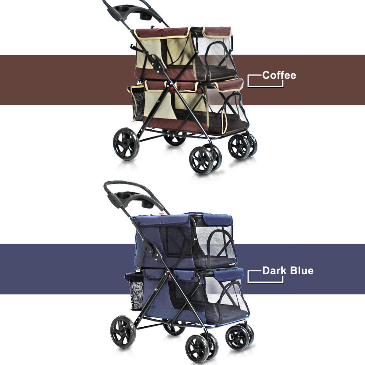 double dog stroller walmart