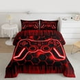 thumbnail image 2 of Castle Fairy Video Game Queen Comforter Set,Teens Honeycomb Gamepads Bedding Comforter Set, 2 of 8