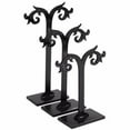 thumbnail image 3 of MasteelfCA 3pcs/Set Acrylic Earrings Stand Holder T-shape Ear Studs Display Rack Jewelry Organizer (Black), 3 of 7
