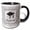 Black/White, variant on 3drose, Graduation Cap, Diploma, Faded Dots, Silver Frame, Vines, 2019, Black, 11oz Two-tone Black Mug