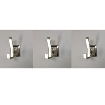 Leonard Collection 3-Pack Double Robe Hook in Satin Nickel