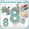 thumbnail image 3 of Number 8 Birthday Candle Glitter Crown Cake Topper for Anniversary Celebration Party Decoration with Rhinestone Tiara Accent, Light Blue, 3 of 5