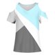 thumbnail image 3 of Fiudx Camisas de Mujer Blusas de Cuello Redondo de Manga Corta con Estampado Informal a La Moda para Mujer, 3 of 4