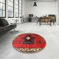 thumbnail image 3 of Ahgly Company Indoor Square Traditional Brown Persian Area Rugs, 5' Square, 3 of 6