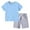 Light Blue a, variant on DAETIROS Baby Boys Outfit Sets-Casual Cotton Solid Top and Drawstring Shorts Boys Summer Clothes Set Orange Size 18 Months