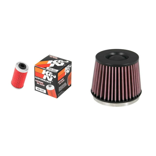K&N Air and Short Oil Filter Black Kit for ATV/UTV POLARIS Outlaw 525