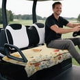 thumbnail image 5 of XYZCANDO Floral Butterfly Golf Cart Seat Cover With 4 Storage Pockets - Universal Non-Slip Washable Towel Protector for 2-Seat Golf Carts, 5 of 8