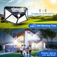 thumbnail image 2 of Luces solares de pared para exteriores Merece Light, paquete de 6, 100 LED IP65, 2 of 7
