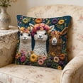 thumbnail image 1 of Funda de almohada de poliéster con bordado falso, diseño de alpacas, zorros y ardillas, con estampado de animales para sofá, sala de estar, dormitorio, artículos esenciales de viaje, regalos de cumple, 1 of 6