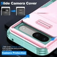 thumbnail image 6 of for Google Pixel 8 Case, Heavy Duty Case with Camera Lens Sliding Cover, Shockproof Dropproof Non-Slip Military Grade Full Body Rugged Protection Cover Case for Google Pixel 8, Pink, 6 of 7