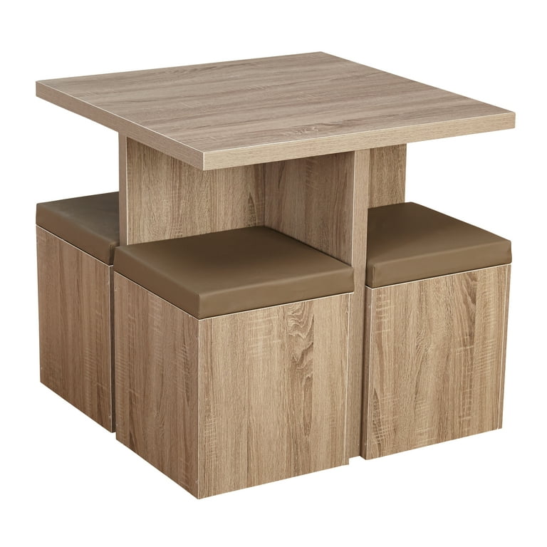 Mainstays 5 Piece Dexter Dining Room Kitchen Set with Storage Ottoman Multiple Colors Walmart