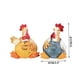 thumbnail image 3 of Figuras de pollo de resina para pareja | Decoración de mesa de 7 cm | Adornos para el salpicadero del coche | Regalo para parejas, 3 of 6