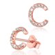 thumbnail image 1 of Pendientes de plata esterlina Silvora con circonita cúbica inicial C, 1 of 8