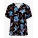 thumbnail image 3 of Camisetas de uniforme de enfermera, camisetas con cuello en V, ropa de hospital de Disney Stitch para mujer, camisetas de verano 2024 con bolsillos para mujer, 3 of 5