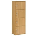 thumbnail image 1 of Hodedah 4 Door Enclosed Multipurpose Storage Cabinet for Home or Office, Beech, 1 of 5