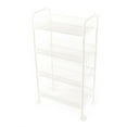 thumbnail image 4 of Kitchen Rolling Cart, 4 Tiers Storage Cart with Hook Kitchen Rack Organizer White, 4 of 9