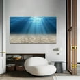 thumbnail image 2 of Light In Water Canvas Art Deep Ocean Picture Wall Art Blue Sea Framed Painting Wall Decor For Home Office Bedroom Reeady to Hang, 2 of 6