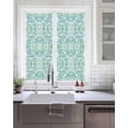 thumbnail image 2 of Window Privacy Film Light Green Blue Floral Stained Glass Window Film Decorative Sun Block Window Cover Vintage Pastoral Botanical Window Clings Static Adhesive Sticker for Bathroom 17.7"x39.3", 2 of 7