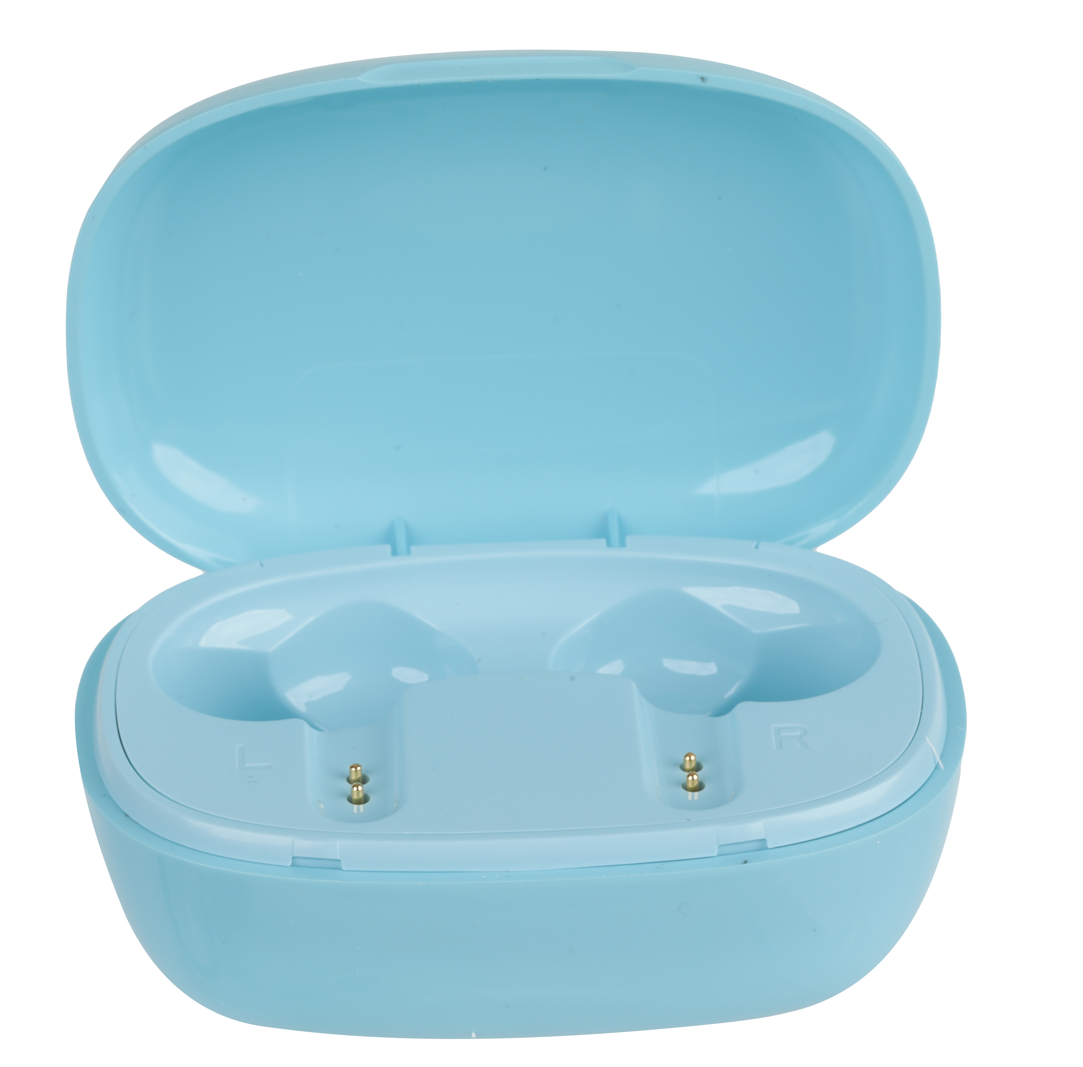 Wireless Bluetooth Earbuds with Charging Case, Glossy Blue, 20 Hours Playtime