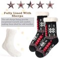 thumbnail image 2 of Women's Fuzzy Slipper Socks with Non-Slip Grippers, Cozy Fluffy Sherpa Lined, Cute Christmas Gifts 1Pairs, 2 of 5