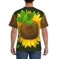 thumbnail image 3 of Bixox Men's Sunflower3 Printed Short Sleeve Skinny Athletic T-Shirt, 3 of 6