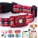 thumbnail image 1 of Collar para gato -S- Collar rojo con estampado digital, soporte para Airtag, hebilla de seguridad, collar personalizado para gato, 1 of 5