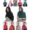 thumbnail image 5 of Bufanda y chal envolvente de pashmina acrílica de mezcla de cachemira de lana suave para mujer - Gris oscuro brillar Electrónica, 5 of 5