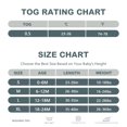 thumbnail image 5 of 2Pcs Mosebears 0.5 Tog Baby Sleeping Bag - Cotton Summer Sleep Sack for Newborns, Boys & Girls(Sage&Blue,L(12-18 Months)), 5 of 9