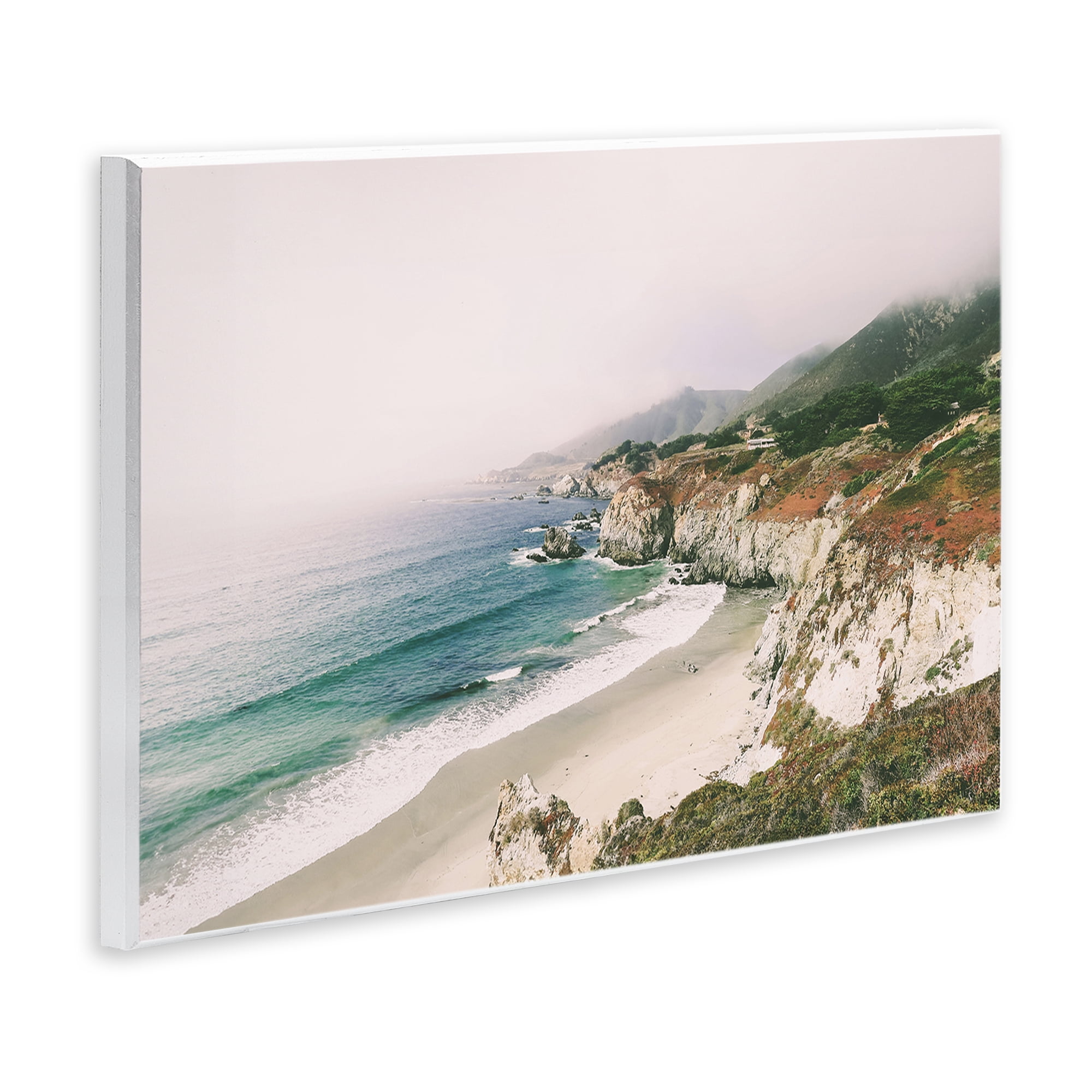 Stupell Industries Big Sur Coast View Landscape & Nature Photography Unframed Art Print Wall Art, 19 x 13