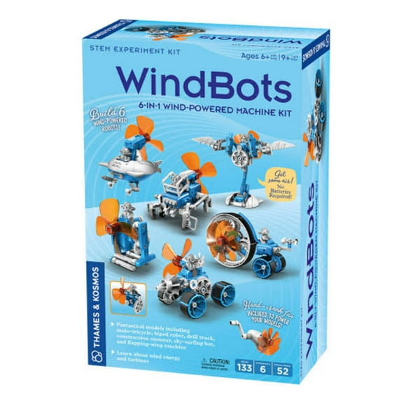 550047 - WINDBOTS 6-IN-1 WIND POWERED MACHINE KIT 212PCS 6 EXPERIMENTS
