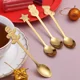 thumbnail image 4 of Juego de cucharas de café de acero inoxidable para hombre, cucharillas de postre de pan de jengibre, vajilla, accesorios de cocina, regalos de Navidad, 4 piezas por juego, 4 of 5