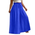 thumbnail image 2 of CQONEPT Womens Scrub Pants Elastic High Waist Straight Leg Lounge Trousers with Pockets Casual Baggy Work Uniform Pant Blue 3XL, 2 of 6