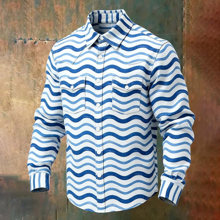 100 cotton dress shirts for men HANDS X HS C TW PNST SHIRT LIGHT BLUE STRIPE Made from pure cotton superfine twill Men's Cotton Button Down &