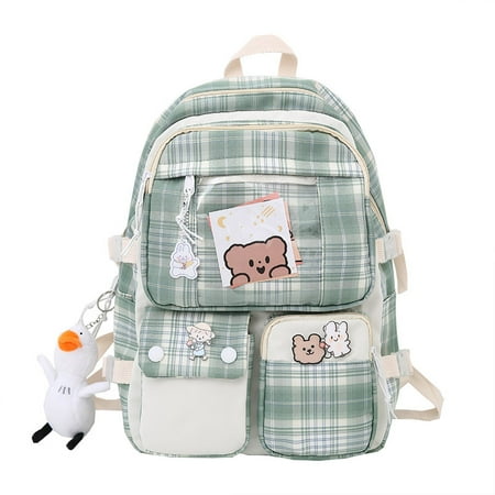 

Toyella High School Students Junior High Primary And Secondary College Ins Style Backpacks Green Pendant not included