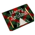 thumbnail image 2 of Rourlinge Christmas Plaid Placemats Heat Resistant Merry Christmas Printed Table Mats Washable Holiday Dining Room Table Decorations for Party Table Setting Supplies, 2 of 6