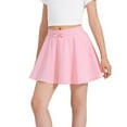thumbnail image 5 of XEGLSBU Girls Dresses Size 6 Fall Girls Casual Summer Skirt with Bow Solid Color Athletic Tennis Skirt for Teens Comfortable Stretchy Waistband Playwear Pink Size 9-10 Years, 5 of 5