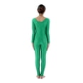 thumbnail image 3 of Traje de cuerpo completo Adulto Unisex Body Jumpsuit Leotardo Traje de ballet Jumpsuit Catsuit Verde Soledad traje de spandex de las mujeres, 3 of 6