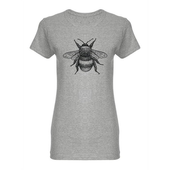 Bumblebee Drawing T-Shirt Women -Image by Shutterstock, Female Large