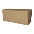 thumbnail image 1 of LA Mantel a medida de popelina de poliéster de lino 72 "L x 24" W x 30 "H, Taupe LA Linen TCpop_fit_72x24x30_TaupeP13, 1 of 1