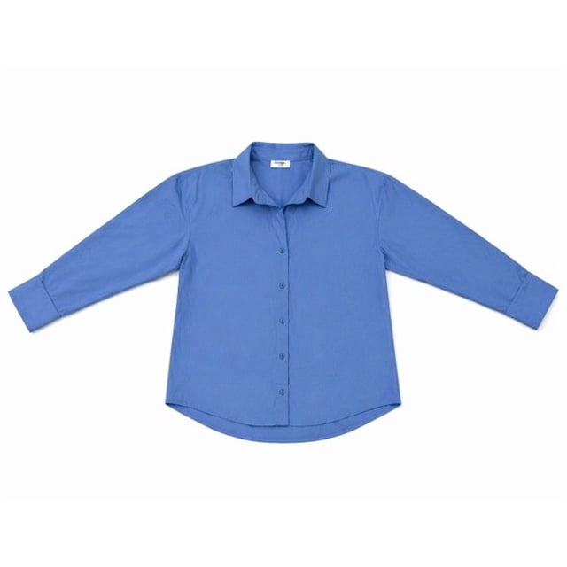 Blusa George para Mujer, Manga Larga Azul Talla Ch