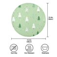 thumbnail image 3 of 15.4" Round Placemat Set of 1 Polyester Fabric Place Mats Non-Slip Dining Kitchen Table Mats for Kitchen Party Decor Green and White Christmas Tree, 3 of 5