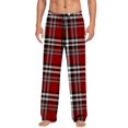 thumbnail image 4 of Mens Christmas Buffalo Plaid Pajama Pants Tall Pajama Pants For Couples,Christmas Valentines Birthday Pajama Bottoms, 4 of 4