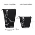 thumbnail image 2 of Picia Skeleton Playing Xylophone Print Telescopic Pencil Case, Telescopic Pen Holder Telescopic Pencil Pouch Bag Stationery Pencil Case Box Storage Organizer Makeup Bag, 2 of 6