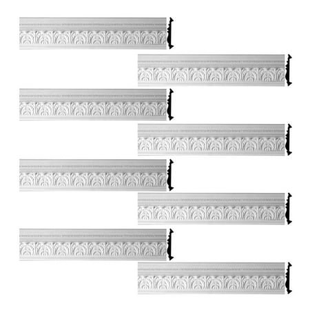 

Renovator s Supply Cornice Crown Mouldings White Urethane Etienne Ornate DIY Interior Design Home Decoration Ceiling Wall Border Edges 8 Pcs Total 599 L