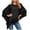 Black, variant on Women's UV Protection Shawl Wrap Asymmetric Loose Boat Neck Long Sleeve Beach Layer Poncho Cover Up for Resort Outerwear Free Size