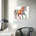 thumbnail image 3 of PIKWEEK Horse Wall-Art For Bedroom - Red Wall Decor - Graffiti Canvas Wall Art Living Room Large Animal Poster Ready To Hang, 3 of 4