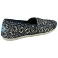 thumbnail image 3 of Toms Womens Crochet Glitter Slip On Alpargata Flat Shoe, Gold Navy, US 7, 3 of 3