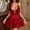 Wine Red, variant on LIZUOJUN Under $ 5 Women Nightgowns Lace Chemise Cute Sleepwear Cami Nightie Sleeveless V-Neck Open Front Mesh Slip Dress Loose Sleepwear Blackish Green,L