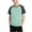 Green, variant on SAWOBUUN Boys Athletic Performance T-Shirt Kids Quick Dry Raglan Sleeve Crewneck Tee Breathable Color Block Active Top for Sports Running