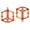 Orange, variant on Lightweight Universal Mountain Bike Pedals for Road MTB Bicycle Pedal Wide Non-slip Aviation Flat Foot Bicycle Pedals